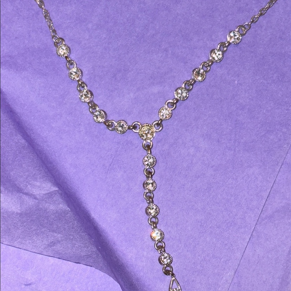Elegant Silver Crystal Necklace